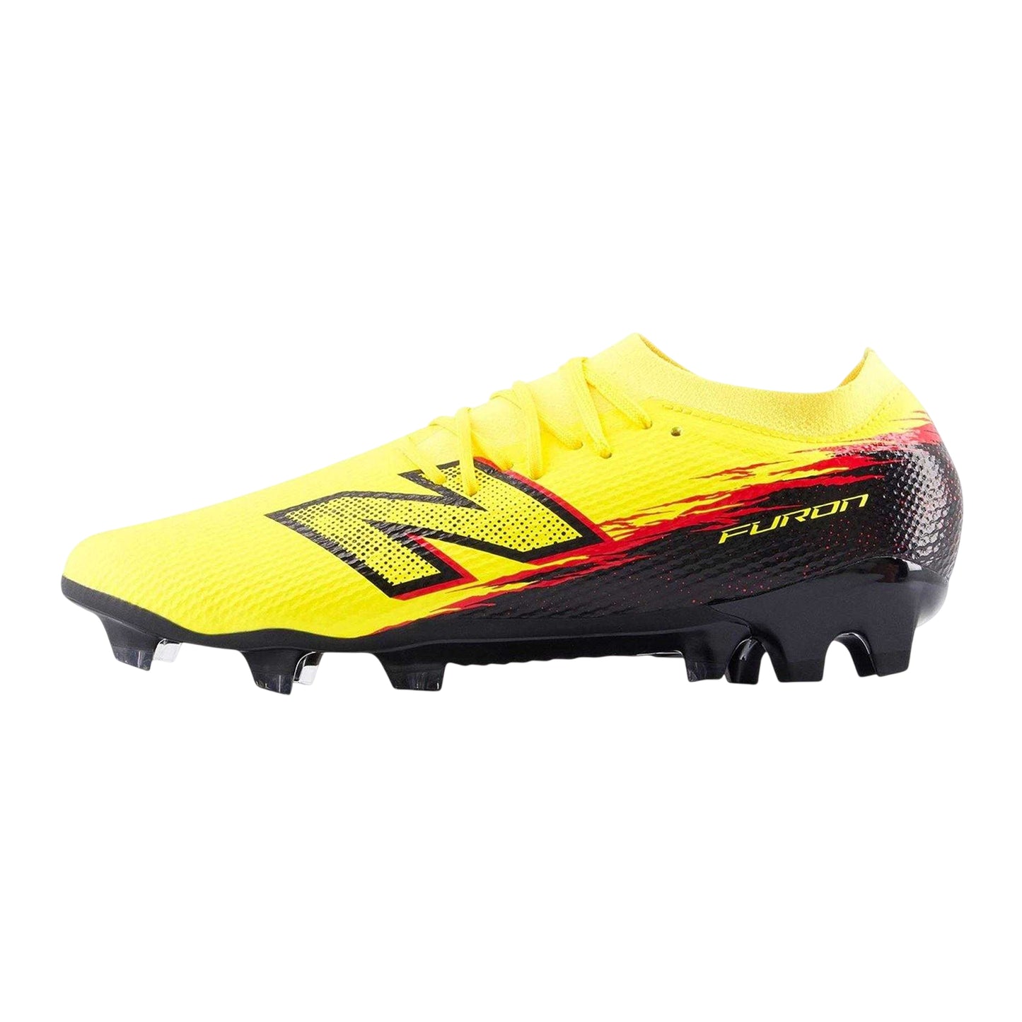 Yellow-Black - Side - New Balance Mens Furon Team FG V8 Firm Ground Football Boots