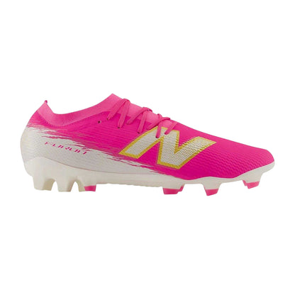 Pink-White - Front - New Balance Mens Furon Team FG V8 Firm Ground Football Boots