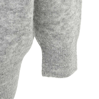 Grey - Side - Miso Womens-Ladies Textured Knit Cardigan