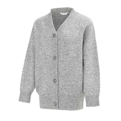 Grey - Lifestyle - Miso Womens-Ladies Textured Knit Cardigan
