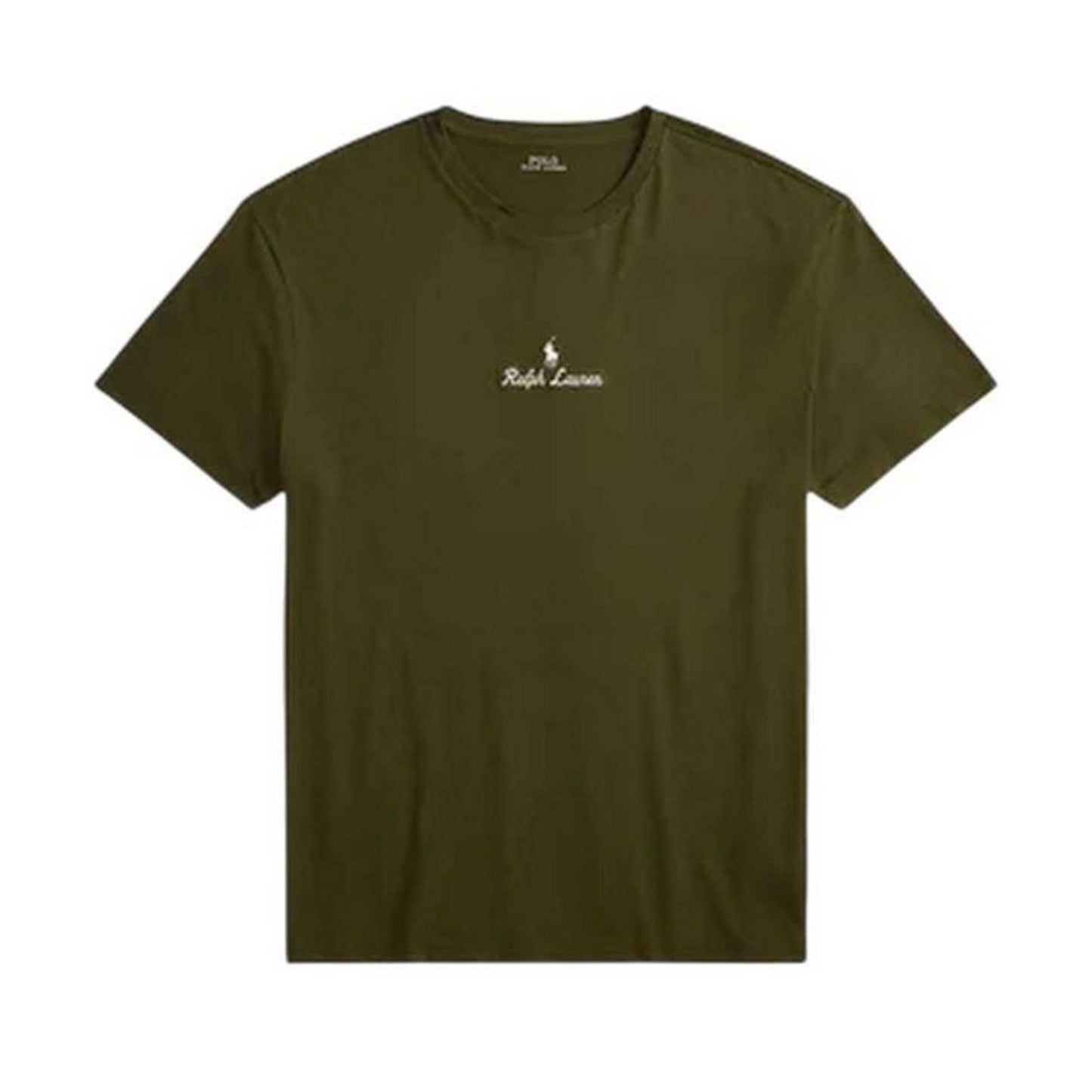 Olive - Front - Ralph Lauren Mens Crew Neck Short-Sleeved T-Shirt