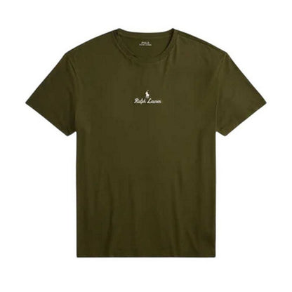 Olive - Front - Ralph Lauren Mens Crew Neck Short-Sleeved T-Shirt