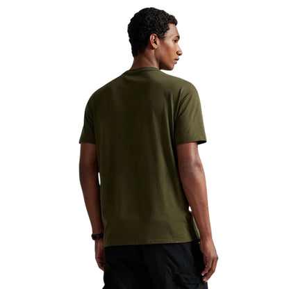 Olive - Back - Ralph Lauren Mens Crew Neck Short-Sleeved T-Shirt