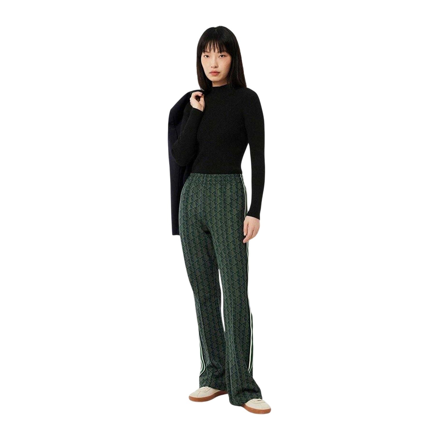 Black - Lifestyle - Lacoste Womens-Ladies 3D Rib Knit Logo Sweater Top