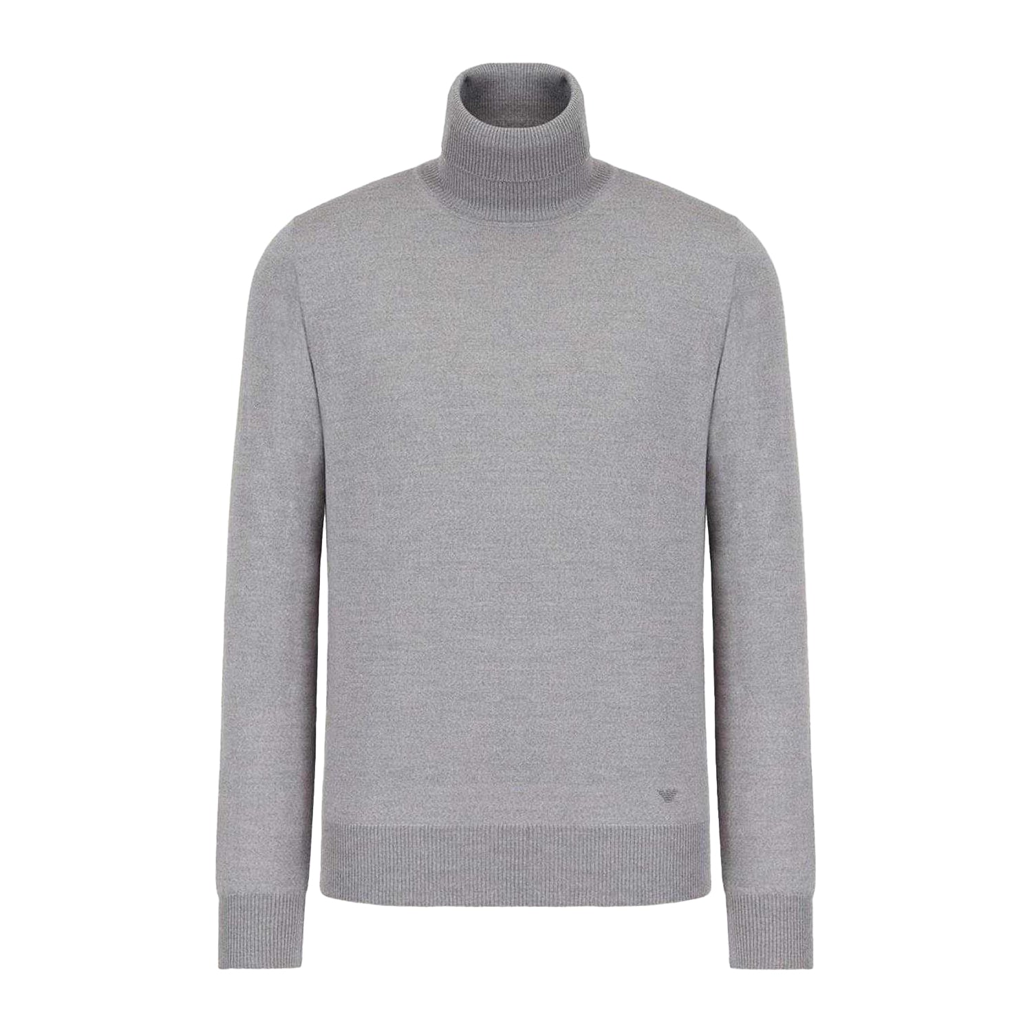 Grey - Front - Emporio Armani Mens Virgin Wool Sweatshirt