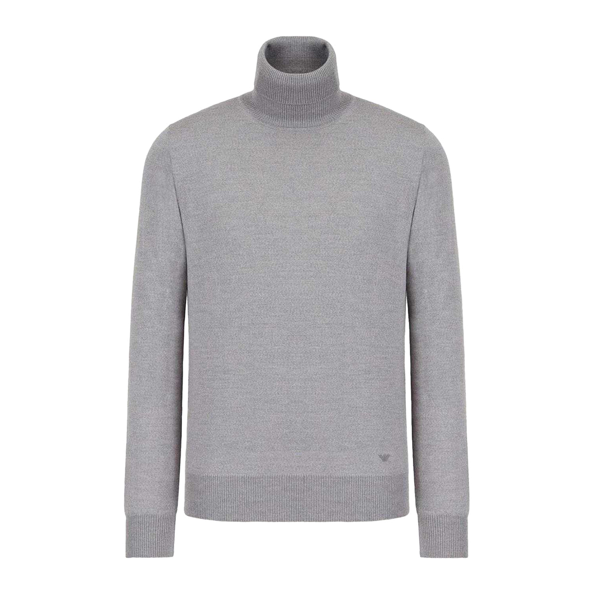 Grey - Front - Emporio Armani Mens Virgin Wool Sweatshirt