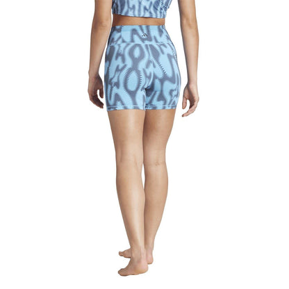 Blue - Back - Adidas Womens-Ladies All Me Compression Shorts