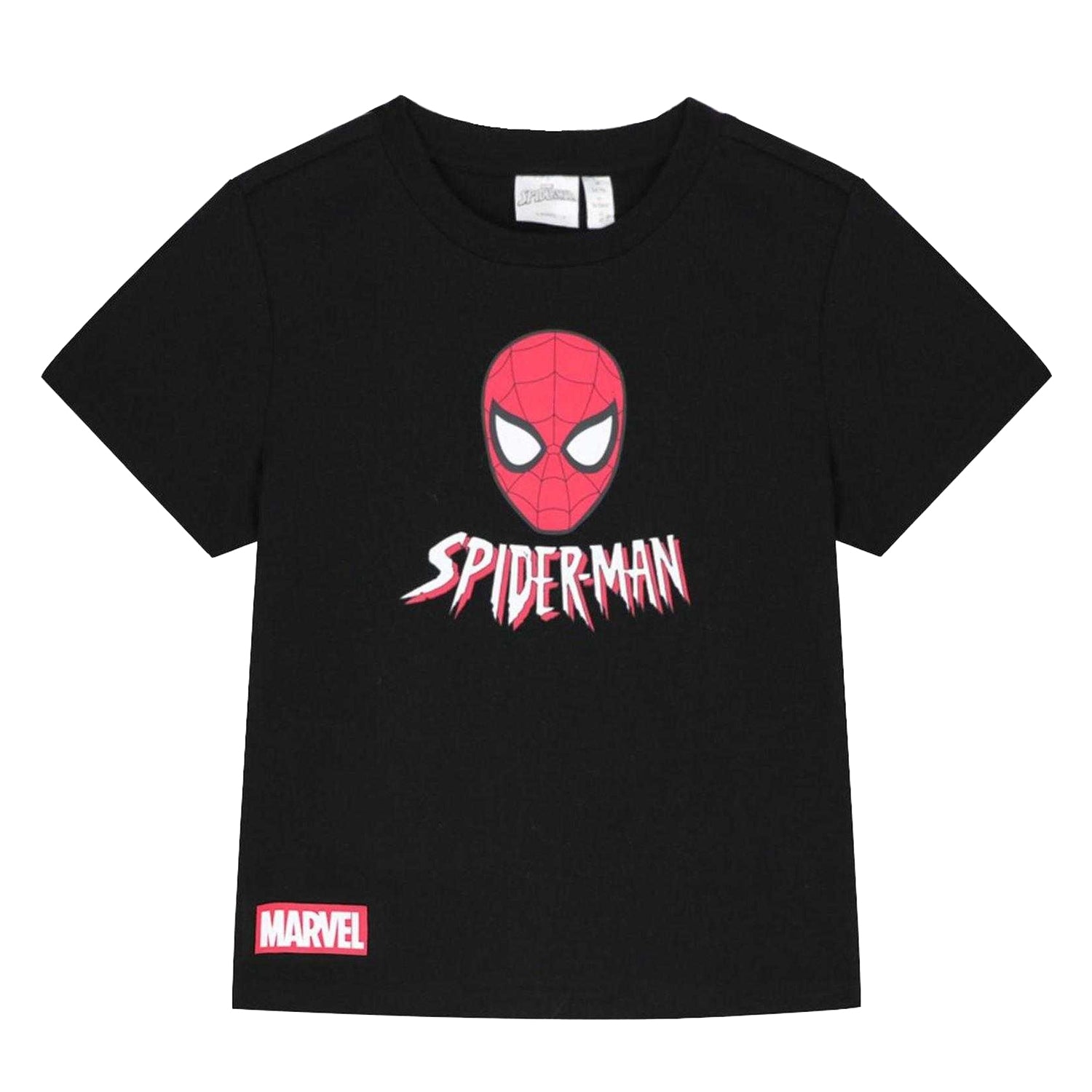 Blue - Side - Spider-Man Childrens-Kids T-Shirt & Shorts Set