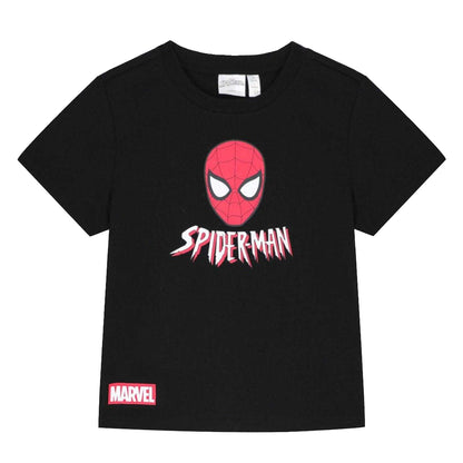 Blue - Side - Spider-Man Childrens-Kids T-Shirt & Shorts Set