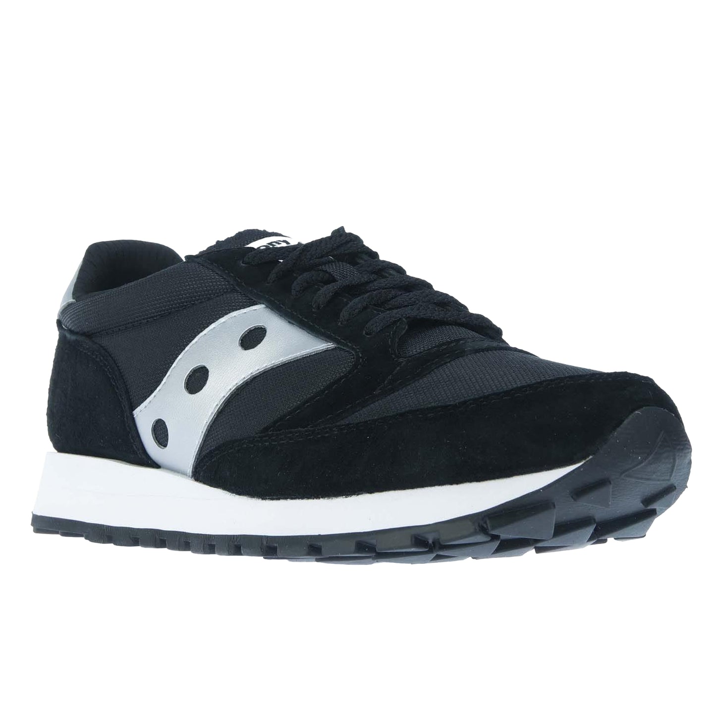 Black-Silver - Front - Saucony Mens Jazz 81 Leather Trainers