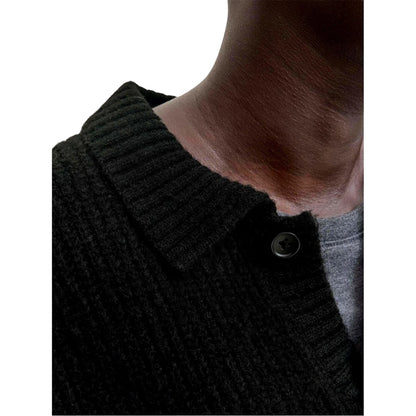 Black - Lifestyle - Jack And Jones Mens York Flat Knit Long-Sleeved Cardigan