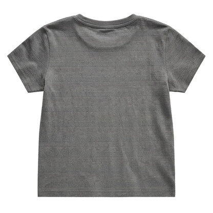 Grey - Back - Farah Childrens-Kids Silverstone Textured Stripe T-Shirt