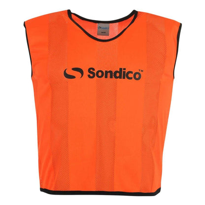 Orange - Back - Sondico Unisex Adult Mesh Hi-Vis Sleeveless Training Bib (Pack of 6)