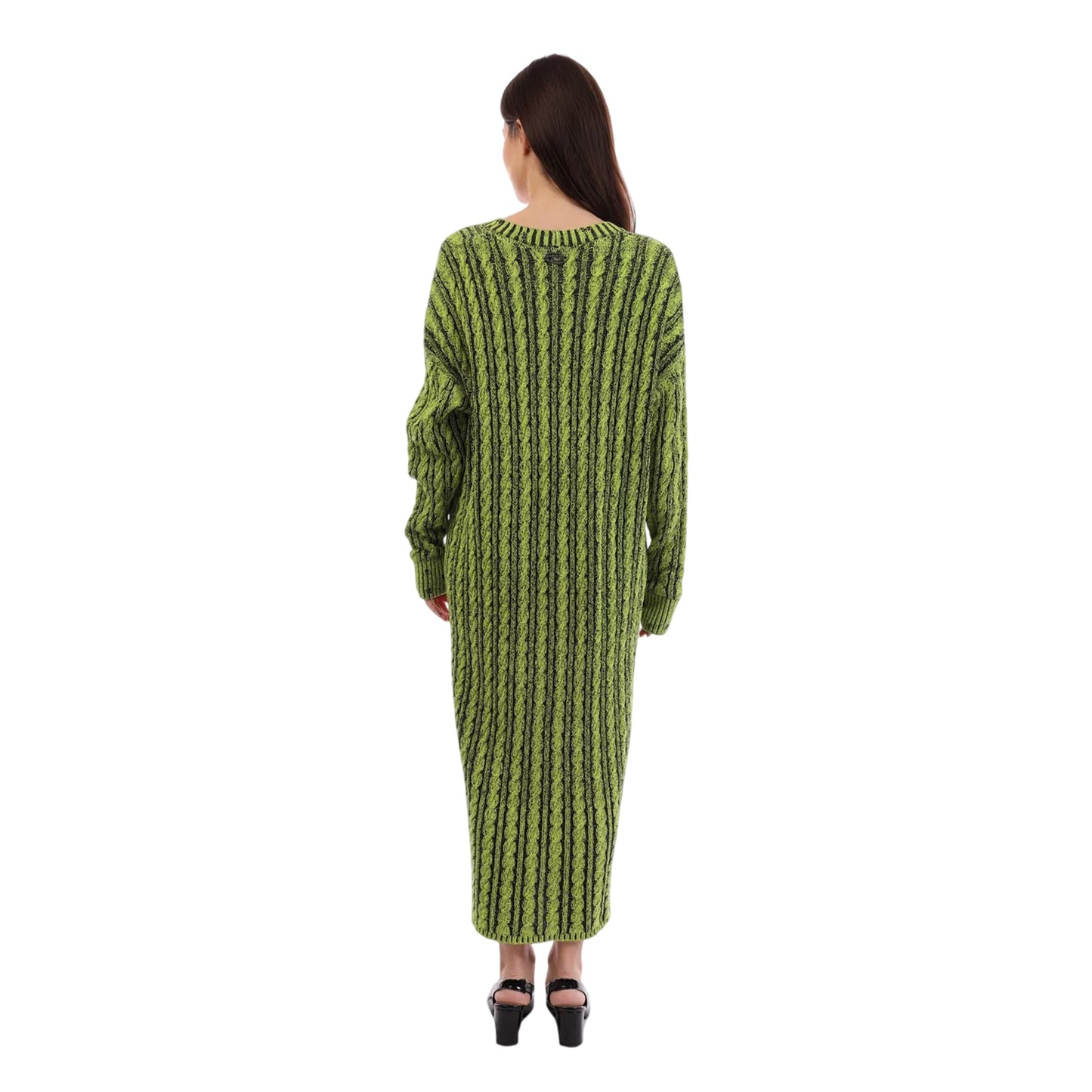 Green - Back - Diesel Womens-Ladies Knitted Long Length Cardigan