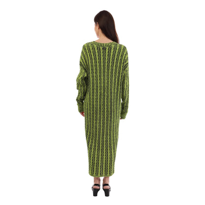 Green - Back - Diesel Womens-Ladies Knitted Long Length Cardigan