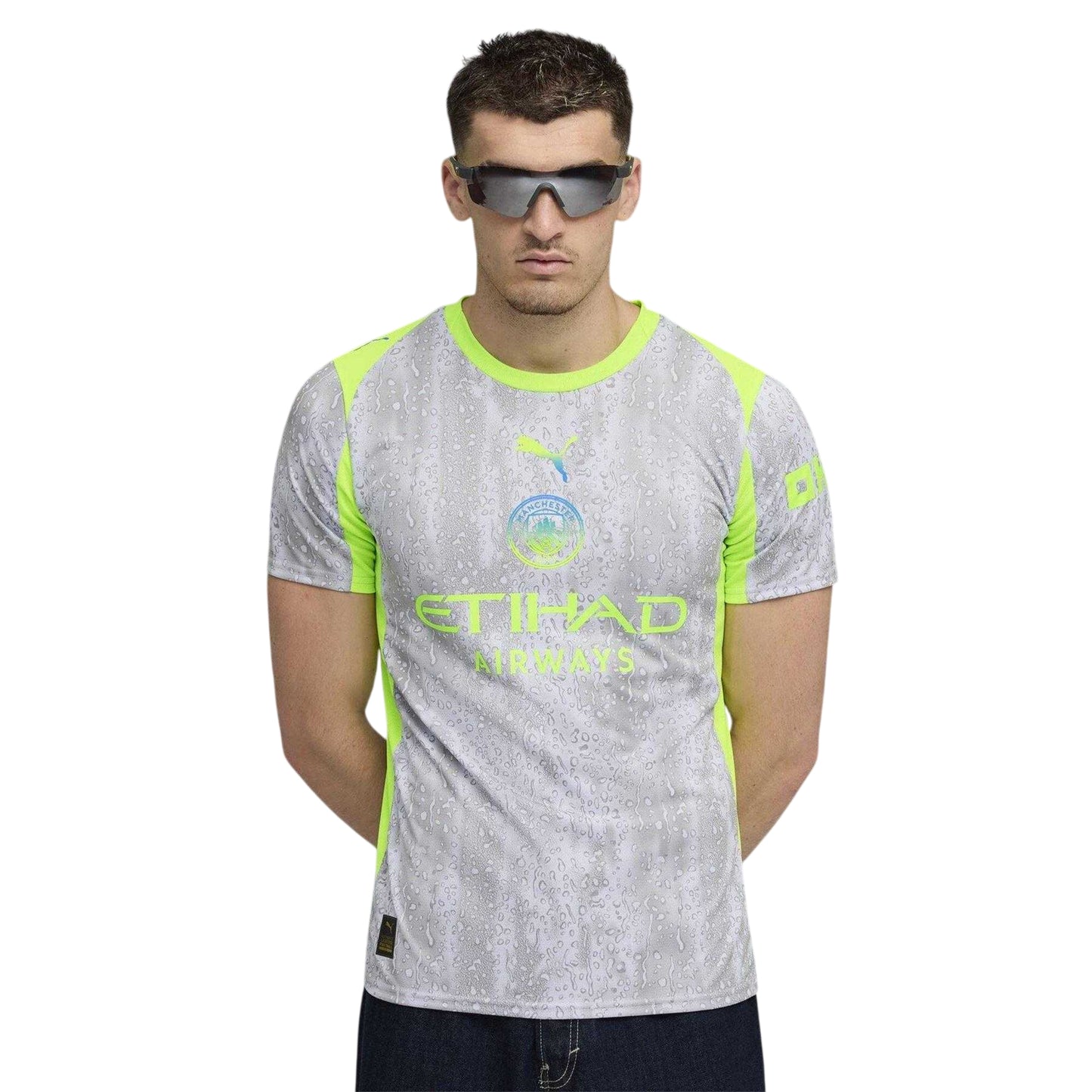 Grey-Green - Side - Puma Mens 25-26 Manchester City FC Jersey