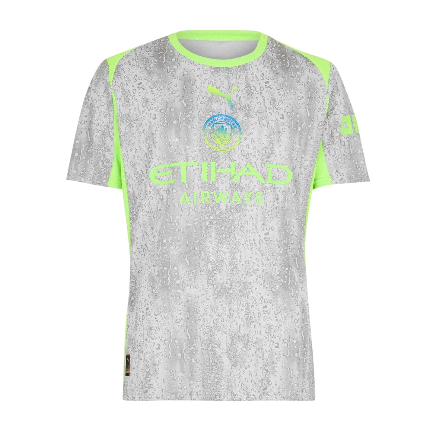 Grey-Green - Front - Puma Mens 25-26 Manchester City FC Jersey