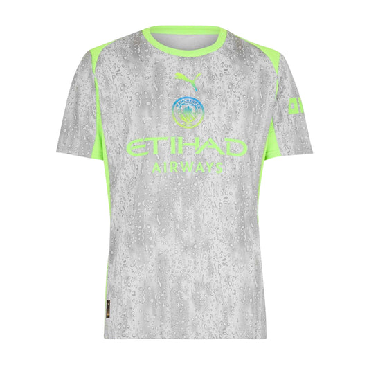 Grey-Green - Front - Puma Mens 25-26 Manchester City FC Jersey