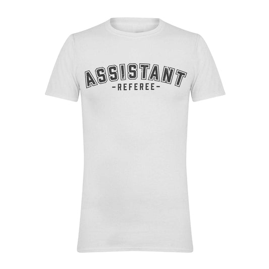 White - Front - AWD Mens Assistant Football T-Shirt