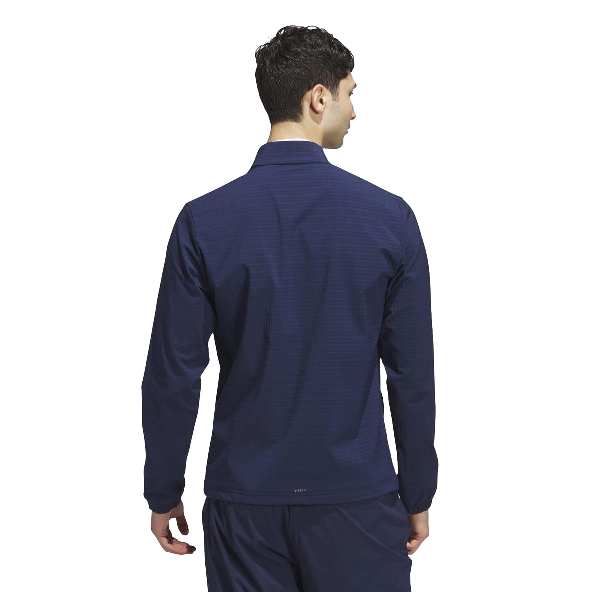 Navy - Back - Adidas Mens Ultimate365 Tour Pull Over WIND RDY Half Zip Sweatshirt