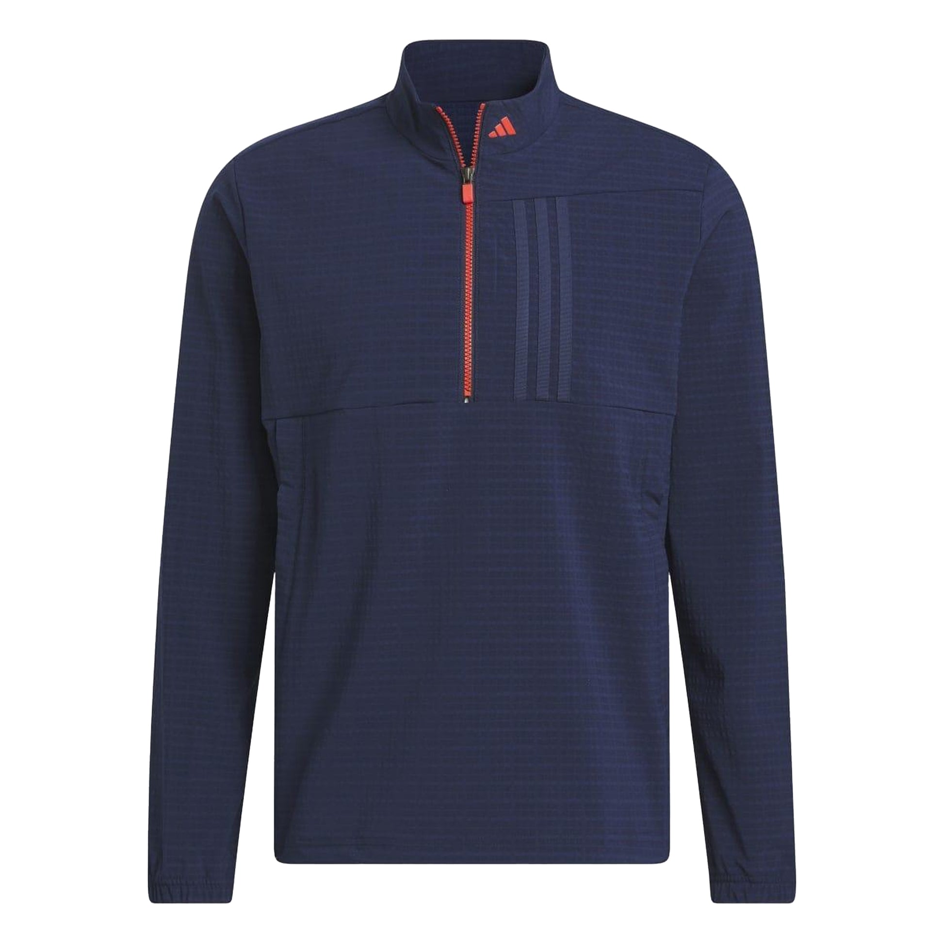 Navy - Front - Adidas Mens Ultimate365 Tour Pull Over WIND RDY Half Zip Sweatshirt