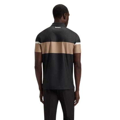 Black - Back - Boss Mens The Open 25 Paddy Logo Polo Shirt