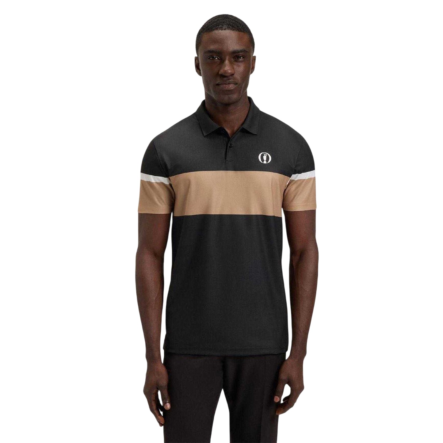 Black - Side - Boss Mens The Open 25 Paddy Logo Polo Shirt