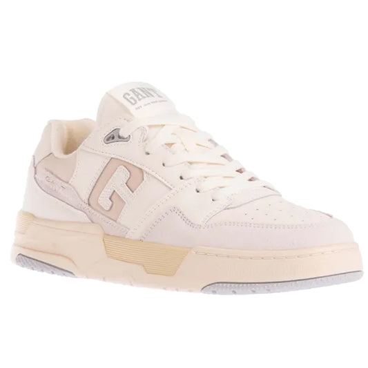 White - Front - Gant Mens Brookpal Leather Trainers