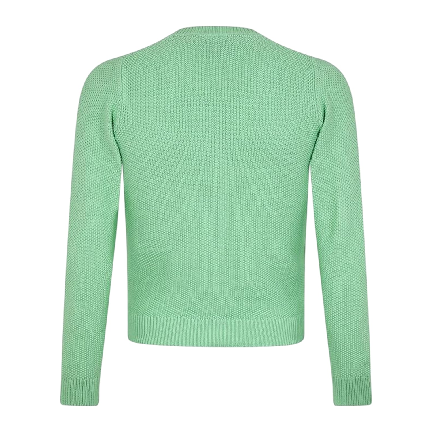 Pale Teal - Back - Lyle & Scott Mens Embroidered Logo Regular Cardigan