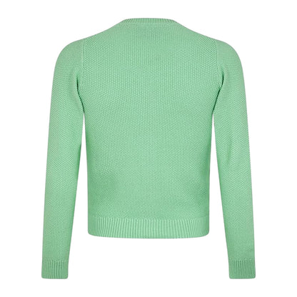 Pale Teal - Back - Lyle & Scott Mens Embroidered Logo Regular Cardigan