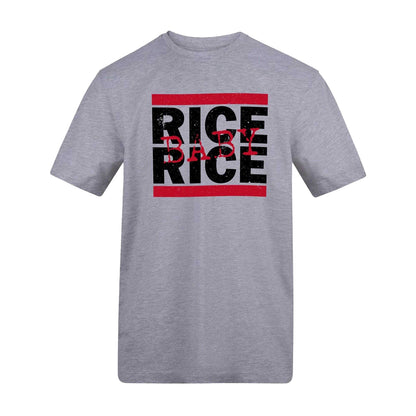 Grey - Front - AWD Mens Rice Rice Baby Football T-Shirt