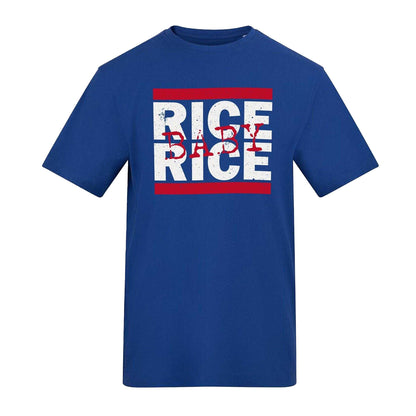 Blue - Front - AWD Mens Rice Rice Baby Football T-Shirt