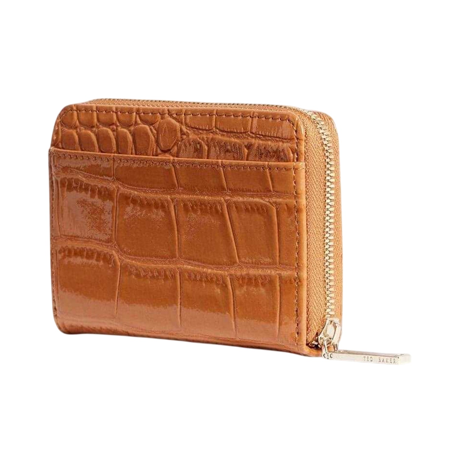 Tan - Back - Ted Baker Croc Wallet