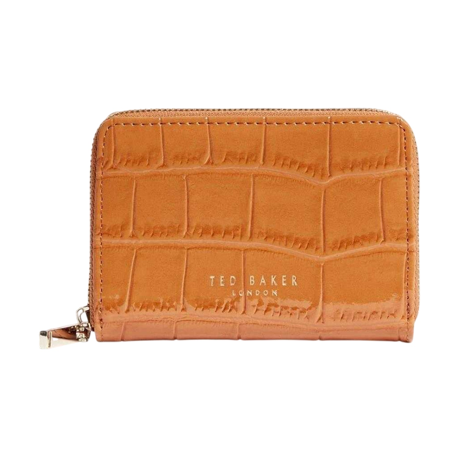 Tan - Front - Ted Baker Croc Wallet