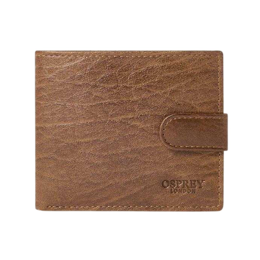 Cognac - Front - Osprey Logo Leather Wallet