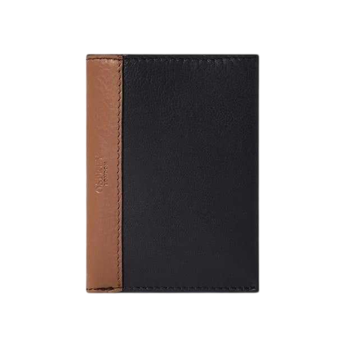 Tan-Black - Front - Osprey Stanley Two Tone Leather Wallet
