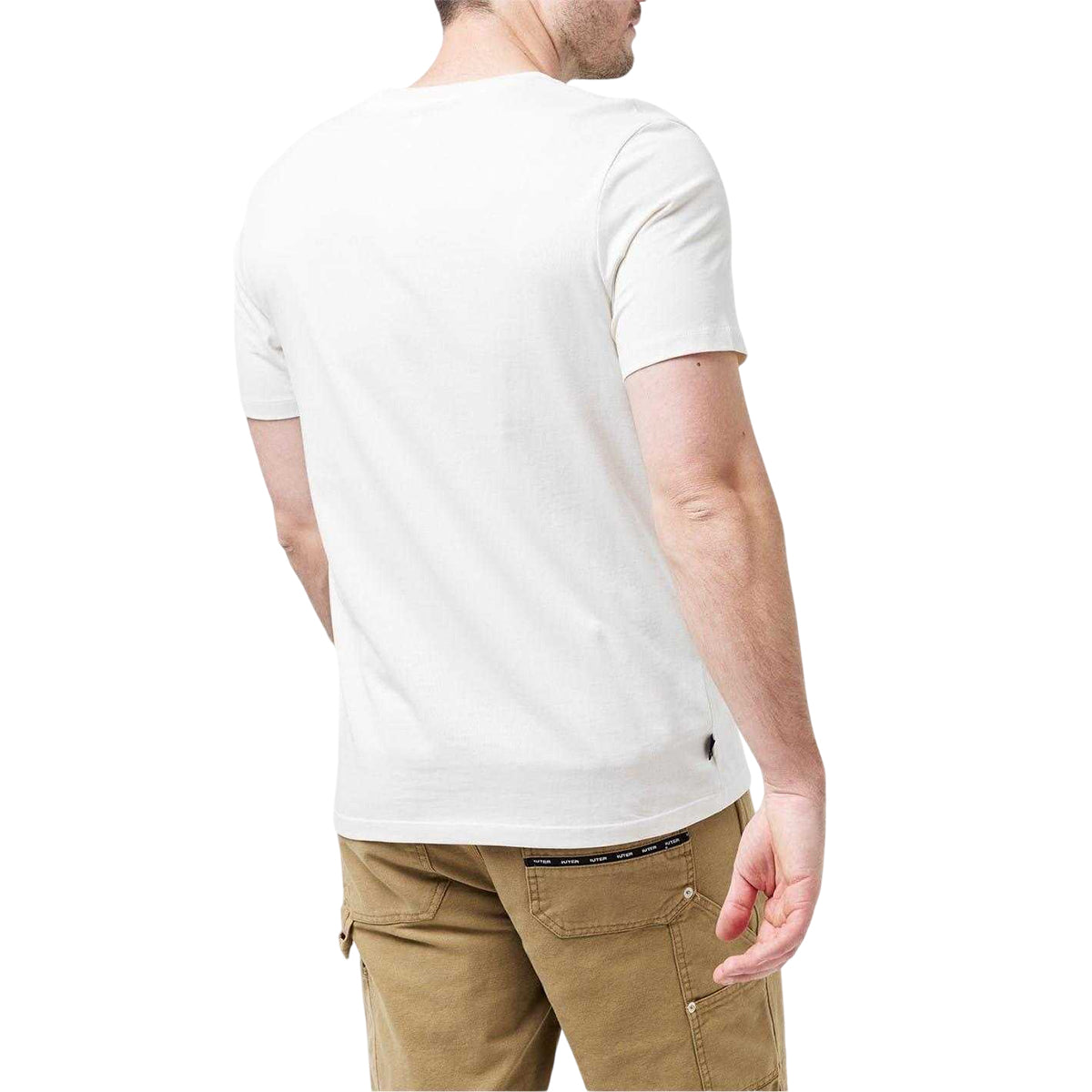 White - Back - Timberland Mens Vintage Logo T-Shirt