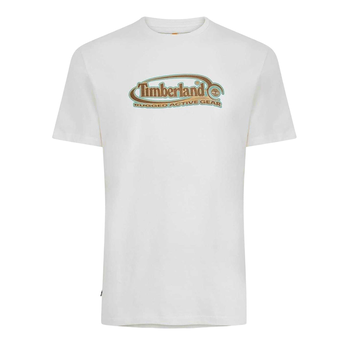 White - Front - Timberland Mens Vintage Logo T-Shirt