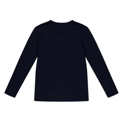 Navy Blazer - Back - Farah Childrens-Kids Embroidered Crew Neck Long-Sleeved T-Shirt