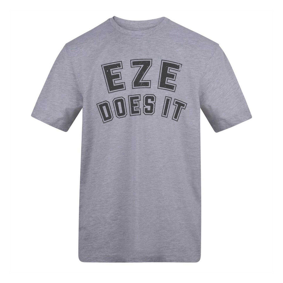 Grey - Front - AWD Mens Eze Does It Football T-Shirt