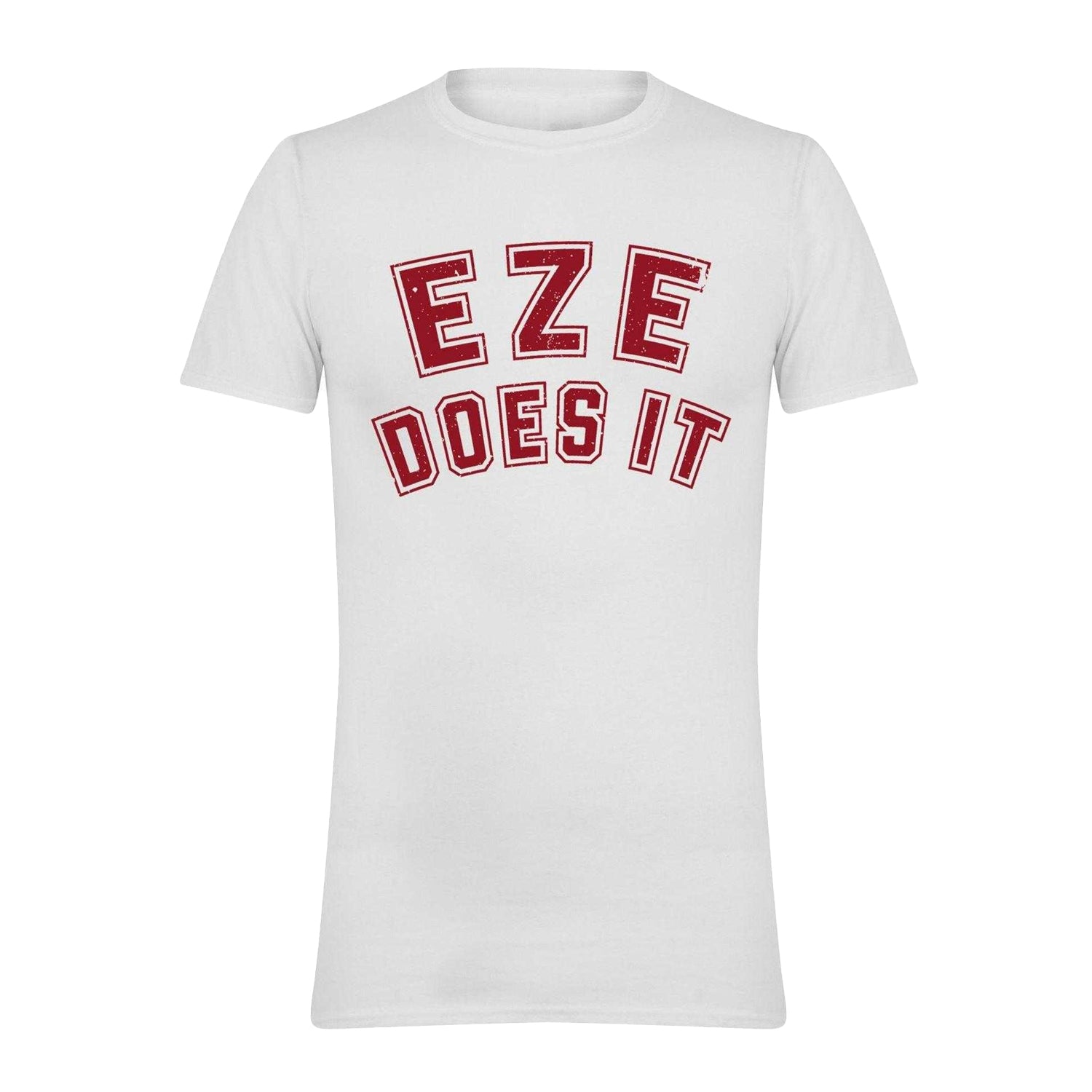White - Front - AWD Mens Eze Does It Football T-Shirt