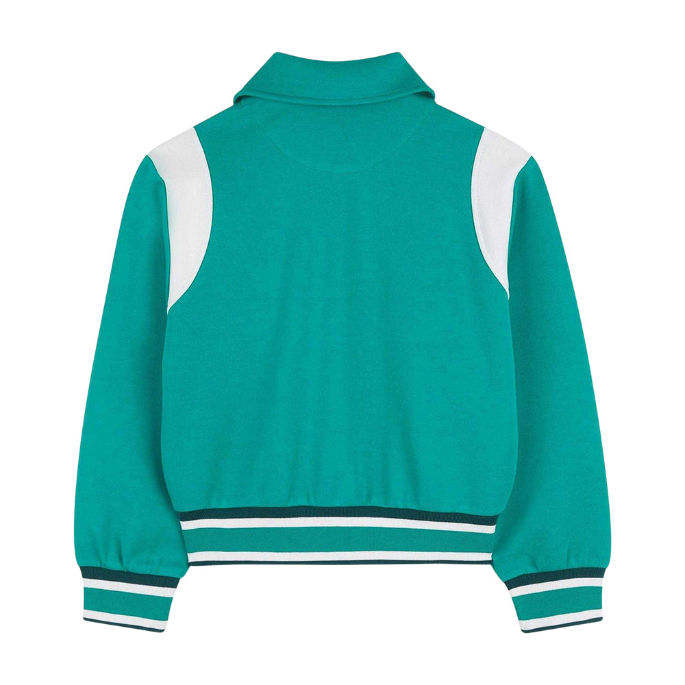 Green - Back - Kids Around Childrens-Kids Long-Sleeved Cardigan