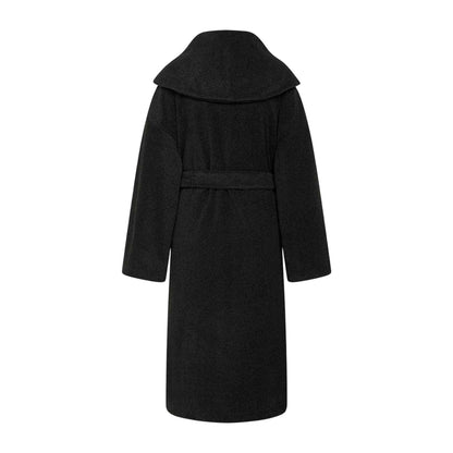 Dark Grey Melange - Back - CCDK Copenhagen Womens-Ladies Lisa Plush Dressing Gown