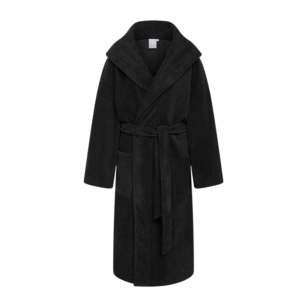 Dark Grey Melange - Front - CCDK Copenhagen Womens-Ladies Lisa Plush Dressing Gown