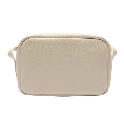 White - Back - Lacoste Womens-Ladies City Court Logo Grain Leather Shoulder Bag