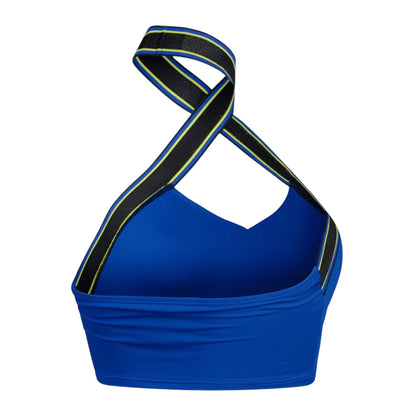 Blue - Back - Speedo Womens-Ladies Stripe Halter Neck Bikini