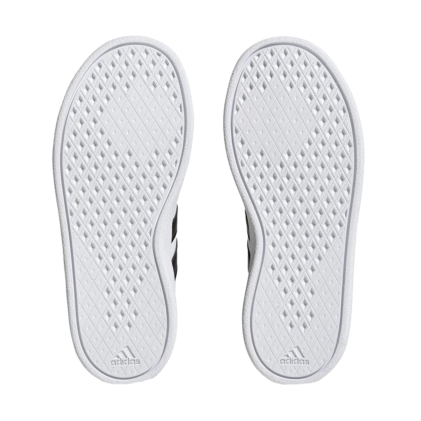 White-Black - Back - Adidas Childrens-Kids Breaknet Lifestyle Synthetic Leather Court Shoes