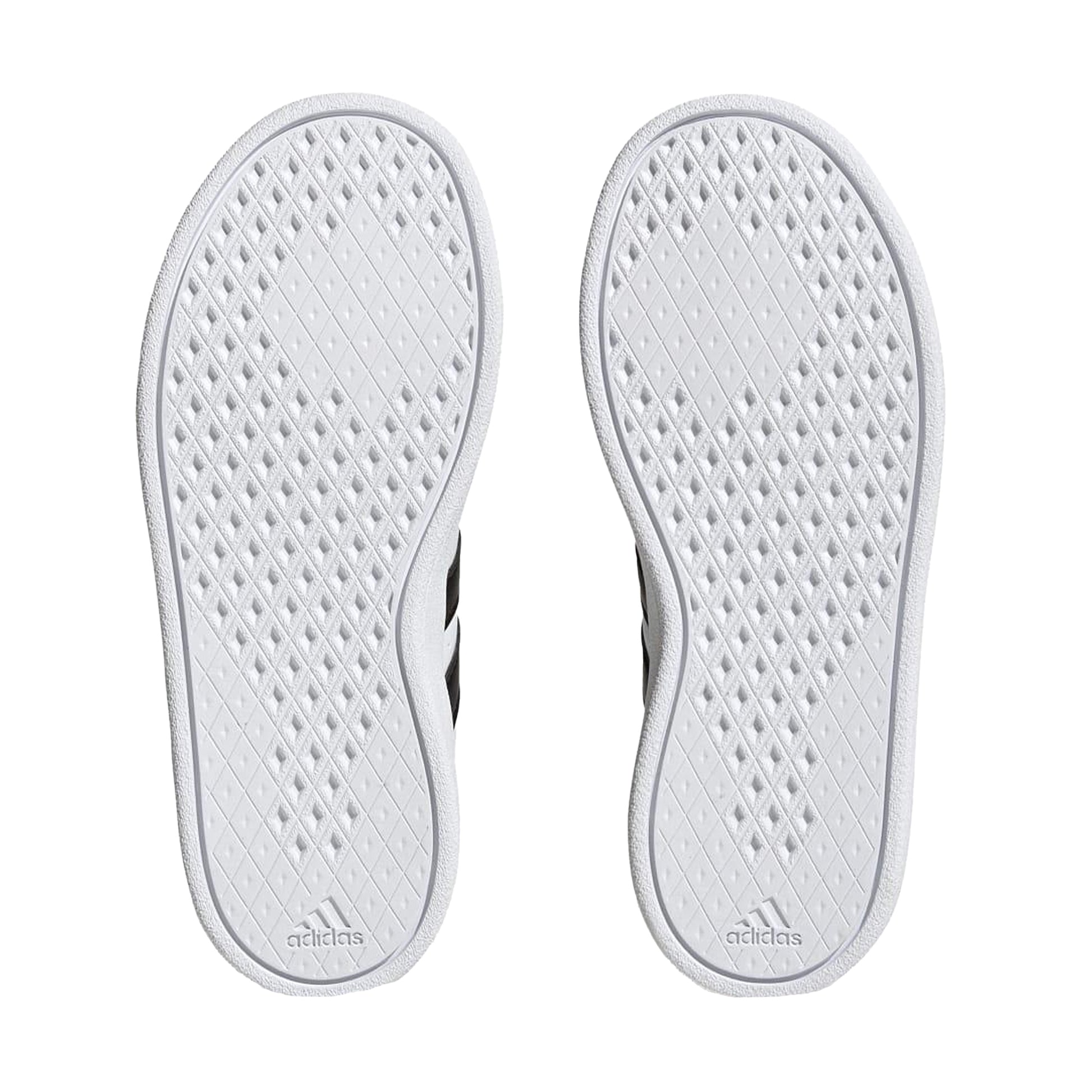 White-Black - Back - Adidas Childrens-Kids Breaknet Lifestyle Synthetic Leather Court Shoes