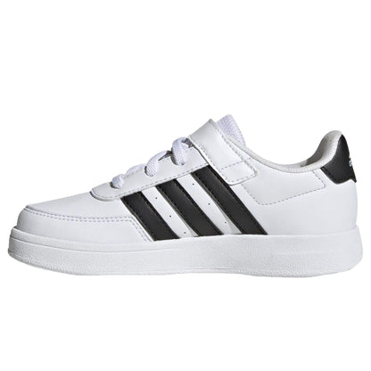 White-Black - Lifestyle - Adidas Childrens-Kids Breaknet Lifestyle Synthetic Leather Court Shoes
