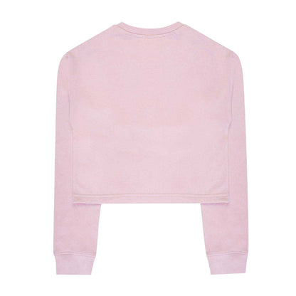 Pink - Back - Miso Girls Love Crop Sweatshirt